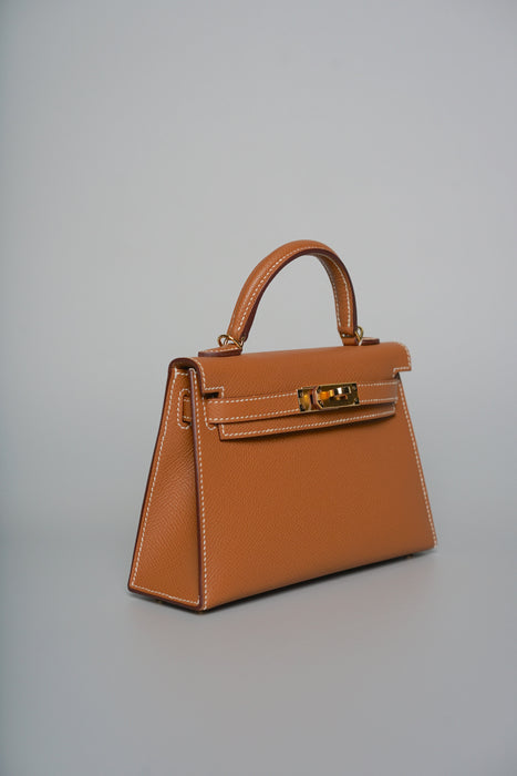 Hermes Kelly 20 in Gold Epsom Ghw
