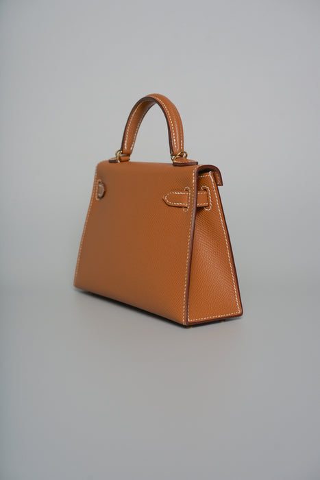 Hermes Kelly 20 in Gold Epsom Ghw