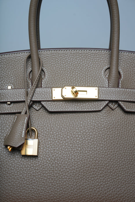 Hermes Birkin 30 in Etoupe Togo Ghw (Brand New)