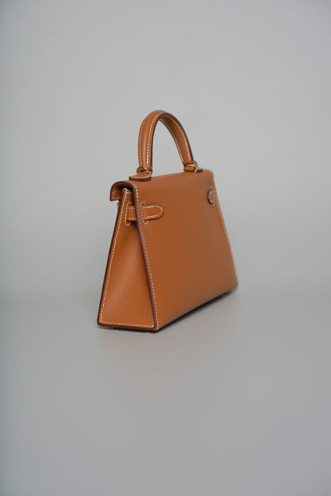 Hermes Kelly 20 in Gold Epsom Ghw