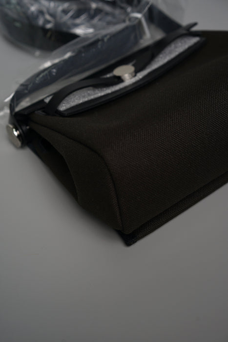 Hermes Mini Herbag in Dark Chocolate / Noir Phw (Brand New)