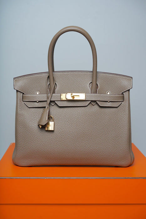 Hermes Birkin 30 in Etoupe Togo Ghw (Brand New)