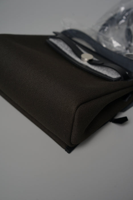 Hermes Mini Herbag in Dark Chocolate / Noir Phw (Brand New)
