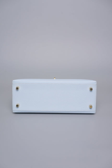 Hermes Kelly 25 in Blue Brume Epsom Ghw (Brand New)