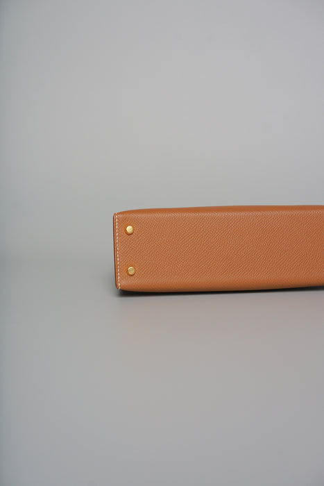 Hermes Kelly 20 in Gold Epsom Ghw