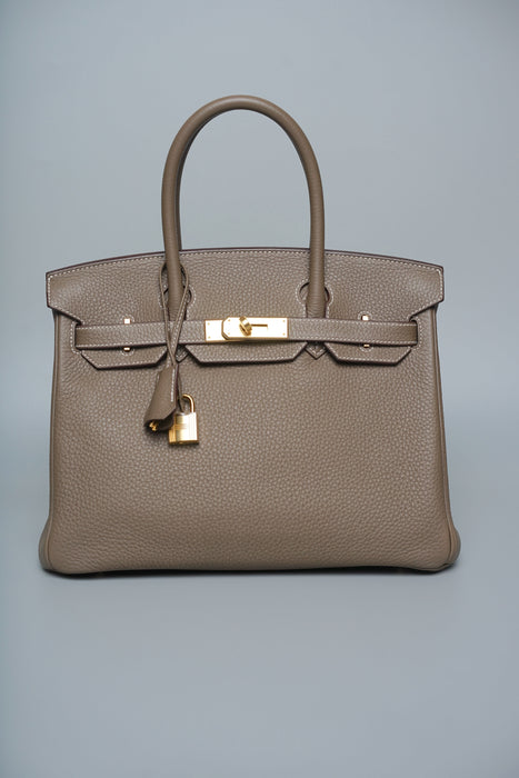 Hermes Birkin 30 in Etoupe Togo Ghw (Brand New)