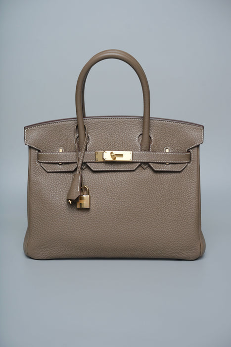 Hermes Birkin 30 in Etoupe Togo Ghw (Brand New)