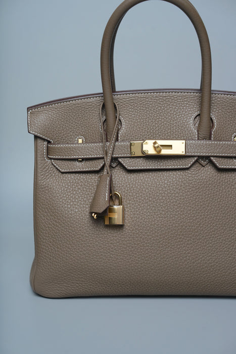 Hermes Birkin 30 in Etoupe Togo Ghw (Brand New)
