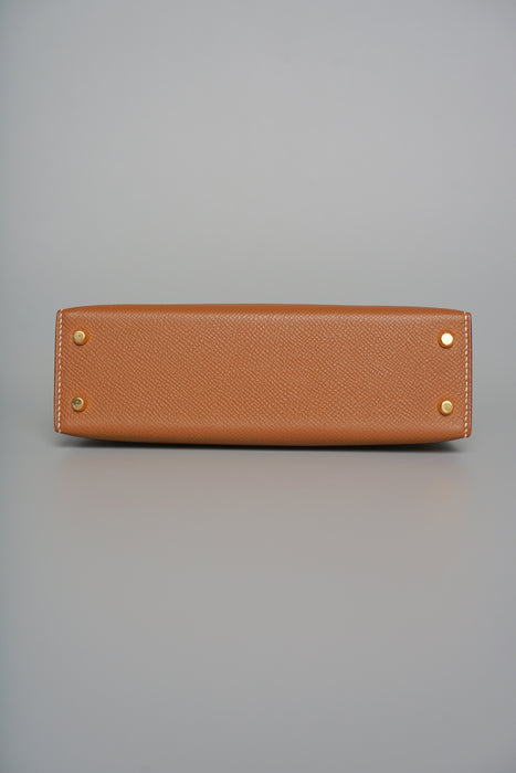 Hermes Kelly 20 in Gold Epsom Ghw