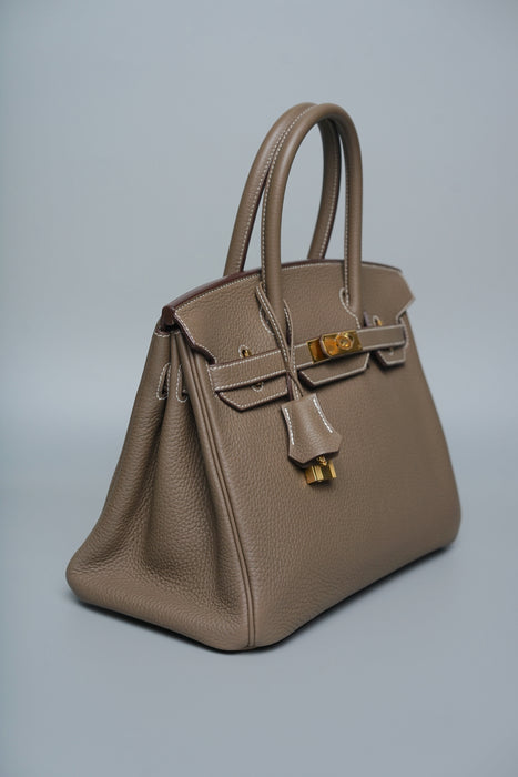 Hermes Birkin 30 in Etoupe Togo Ghw (Brand New)