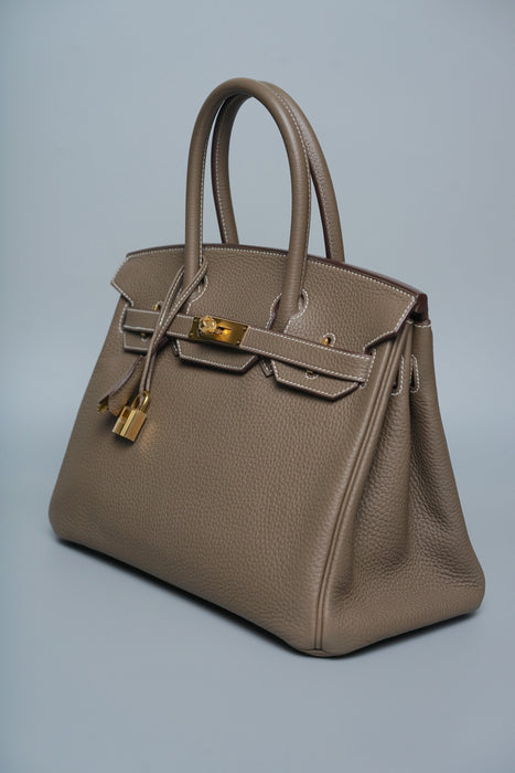 Hermes Birkin 30 in Etoupe Togo Ghw (Brand New)