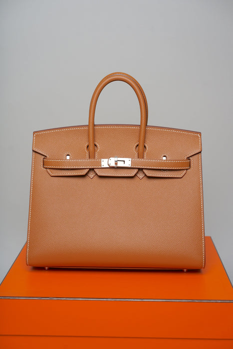 Hermes Birkin 25 Sellier in Gold Epsom Phw (Brand New)