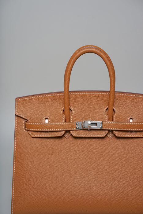 Hermes Birkin 25 Sellier in Gold Epsom Phw (Brand New)