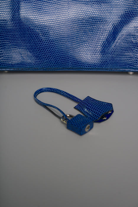 Hermes Birkin 25 in Blue Sapphire Lizard Phw