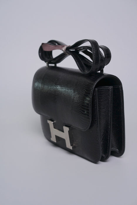 Hermes Constance 18 in Noir Lizard Phw (Brand New)