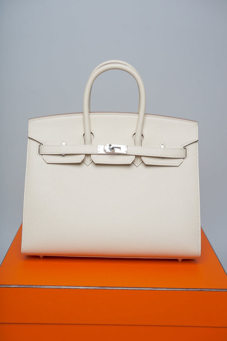Hermes Birkin 25 Sellier in Craie Epsom Phw (Brand New)