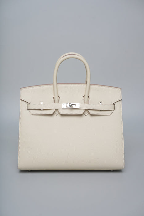 Hermes Birkin 25 Sellier in Craie Epsom Phw (Brand New)