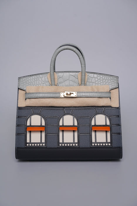 Hermes Birkin 20 in Faubourg Rainy Day Permabrass (Brand New)