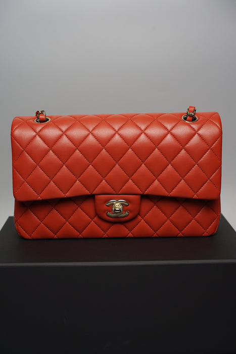 Chanel Medium Double Flap in Vermilion Ghw (Brand New)