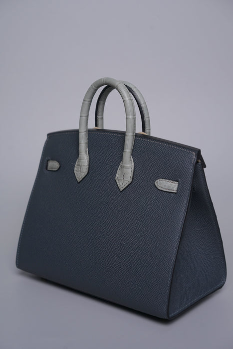 Hermes Birkin 20 in Faubourg Rainy Day Permabrass (Brand New)