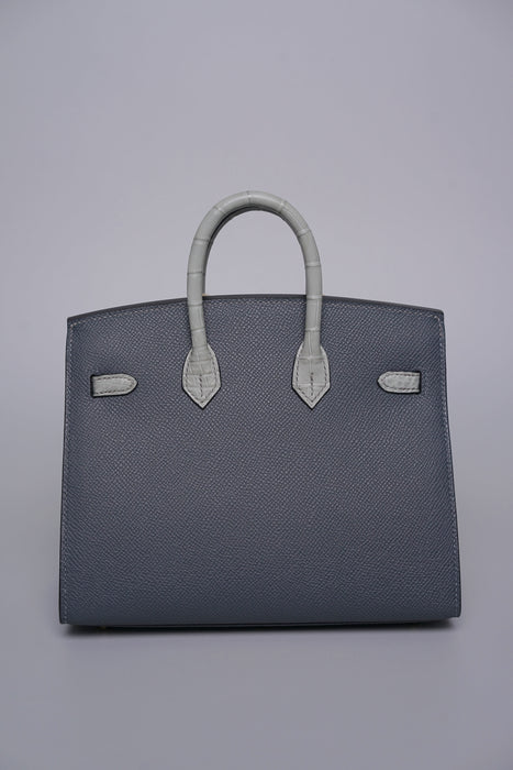 Hermes Birkin 20 in Faubourg Rainy Day Permabrass (Brand New)