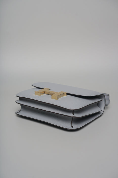 Hermes Constance 18 in Gris Pantin Epsom Brushed Gold (Brand New)