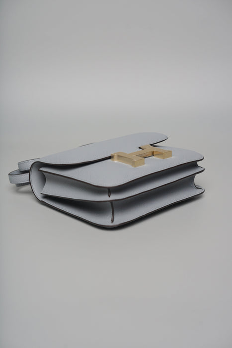 Hermes Constance 18 in Gris Pantin Epsom Brushed Gold (Brand New)