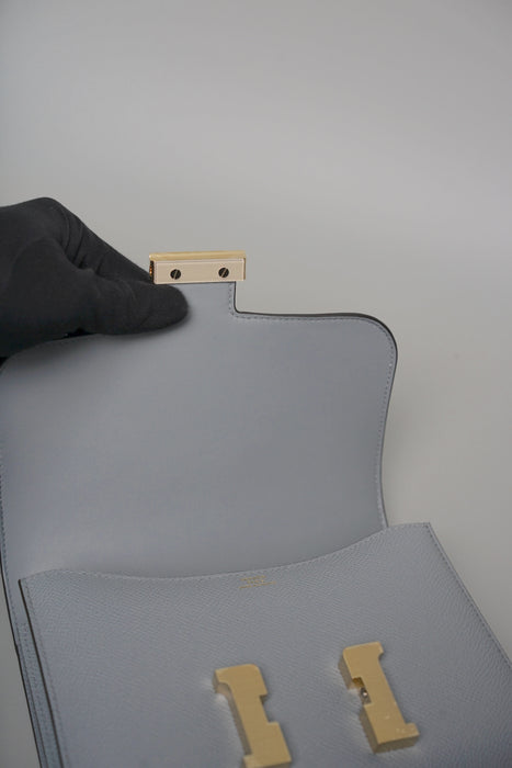 Hermes Constance 18 in Gris Pantin Epsom Brushed Gold (Brand New)