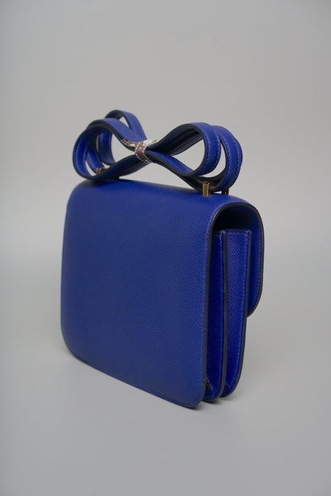Hermes Constance 18 in Blue Electric Epsom Ghw