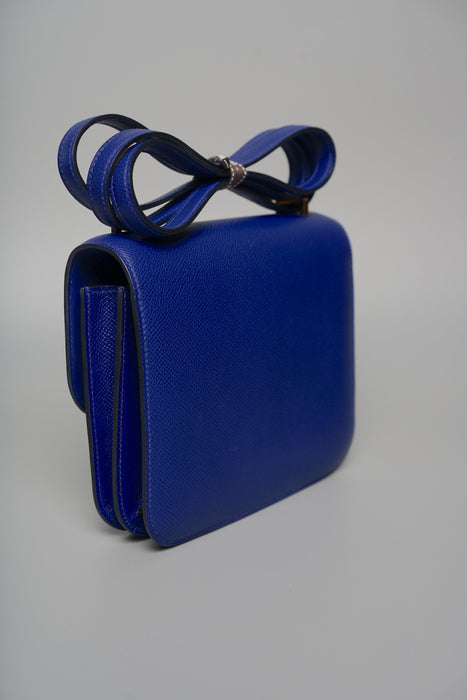 Hermes Constance 18 in Blue Electric Epsom Ghw
