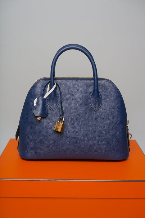Hermes Bolide 25 in Navy Epsom Ghw (Brand New)