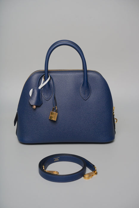 Hermes Bolide 25 in Navy Epsom Ghw (Brand New)