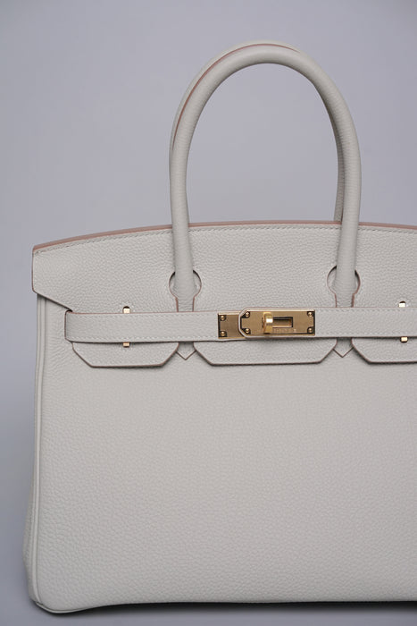 Hermes Birkin 30 in Gris Perle Togo Ghw (Brand New)