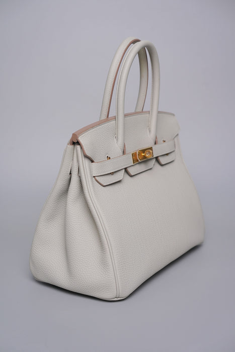 Hermes Birkin 30 in Gris Perle Togo Ghw (Brand New)