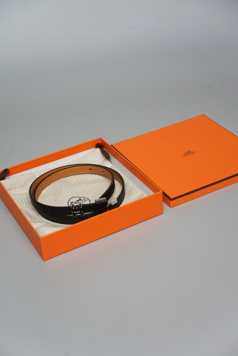 Hermes Pop H 15 Belt in Noir Phw Size 75 (Brand New)