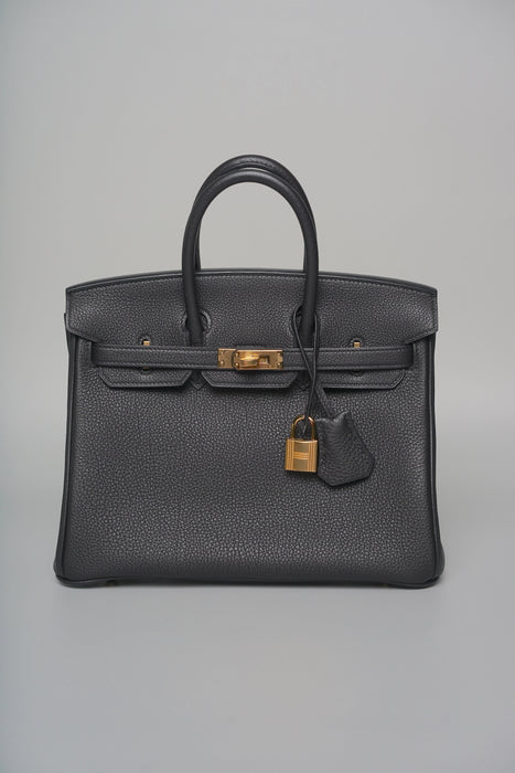 Hermes Birkin 25 in Noir Togo Ghw (Brand New)