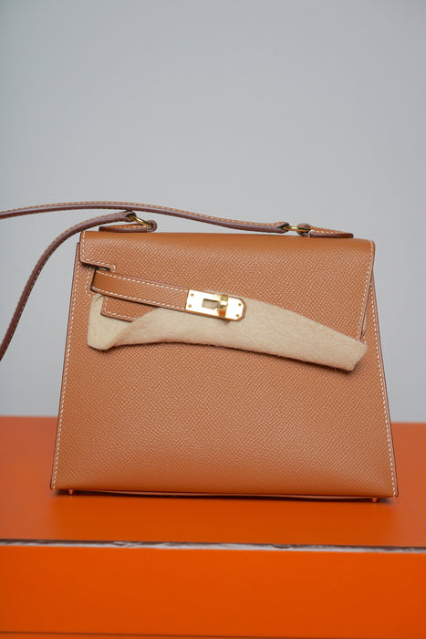 Hermes Kelly Desodre in Gold Epsom Ghw