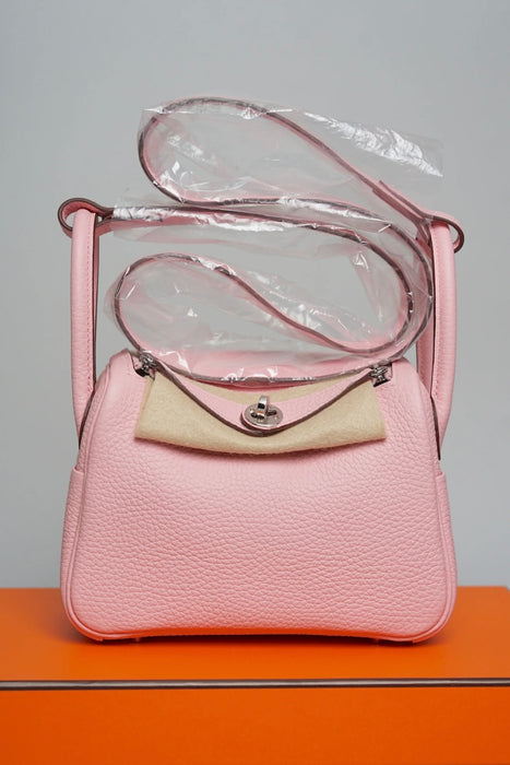 Hermes Mini Lindy II in Rose Sakura Phw (Brand New)