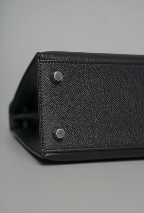 Hermes Kelly 25 II Sellier in Noir Epsom Phw