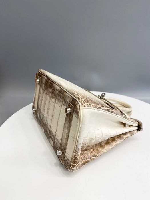 Hermes Birkin 25 in Himalaya Blanc Niloticus Phw
