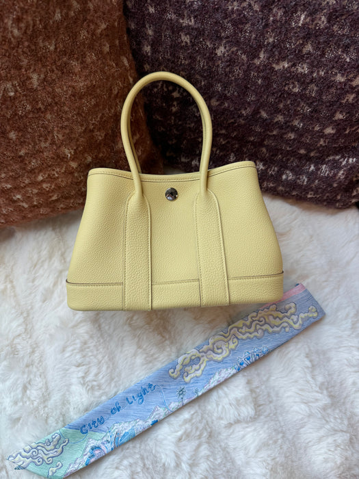 Hermes Mini Garden Party 23 in Jaune Poussin Togo Phw (Brand New)