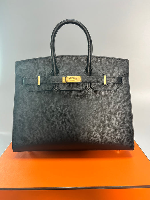 Hermes Birkin 25 Sellier in Black Ghw (Brand New)