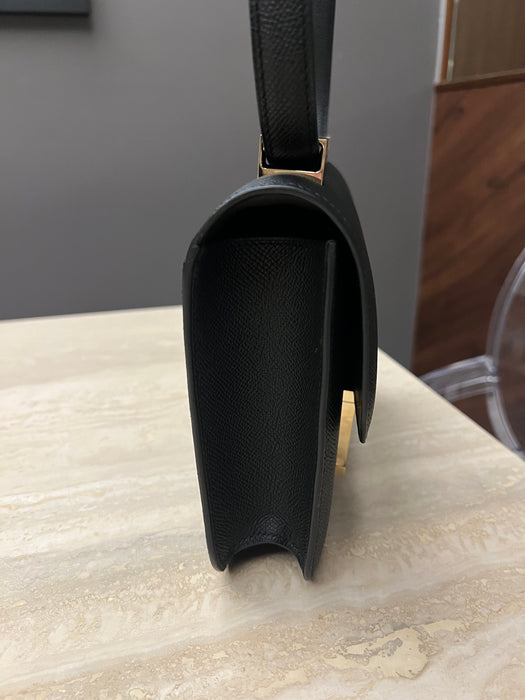 Hermes Constance 1-24 in Black Epsom Permabrass (Brand New)