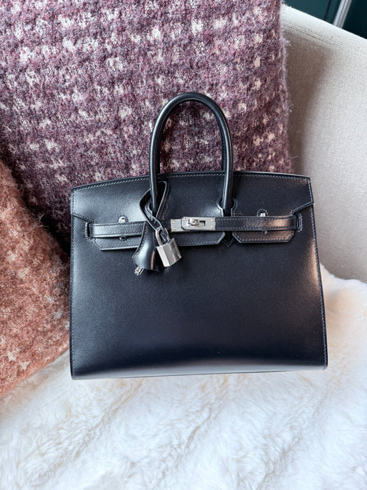 Hermes Birkin 25 in Noir Box Phw (Brand New)