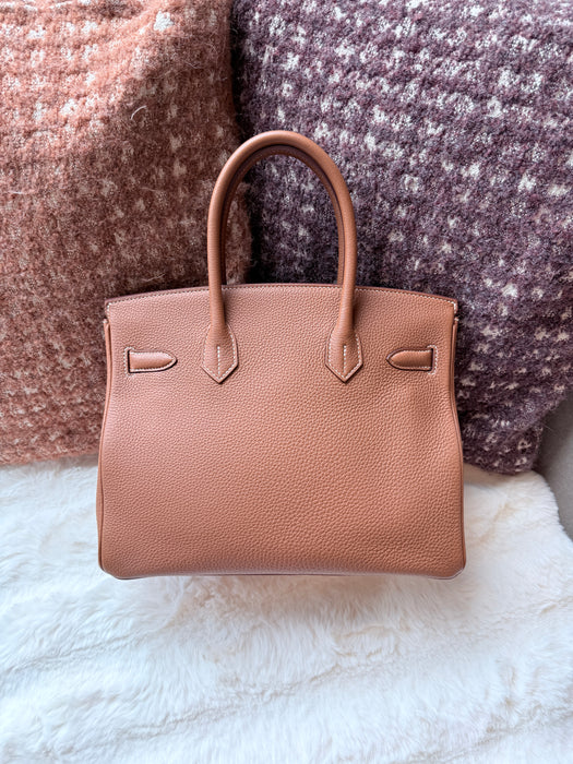 Hermes Birkin 30 in Gold Togo Phw
