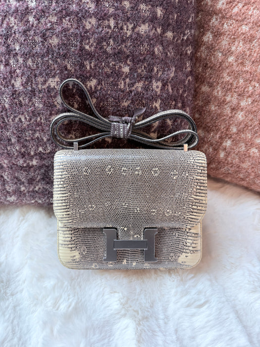 Hermes Constance 18 in Ombre Lizard Phw
