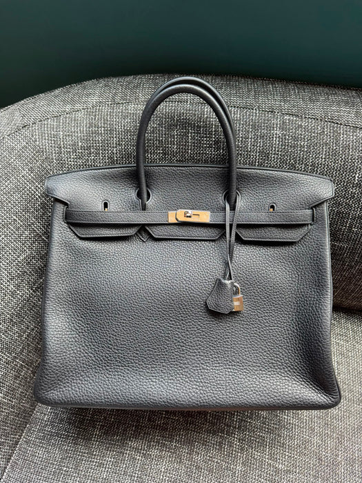 Hermes Birkin 40 in Black Clemence Phw