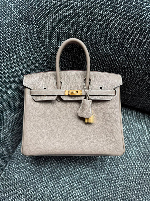 Hermes Birkin 25 in Etoupe Togo Ghw (Brand New)