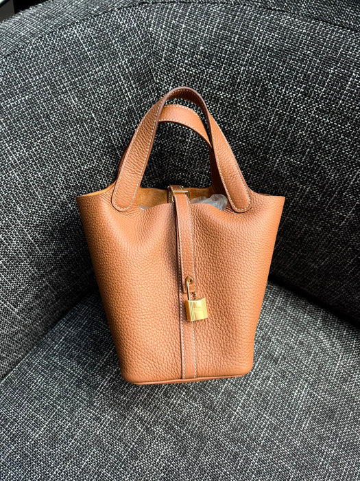 Hermes Picotin 18 in Gold Ghw (Brand New)