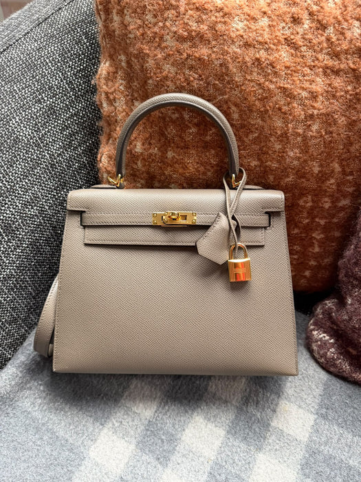 Hermes Kelly 25 in Etain Epsom Ghw